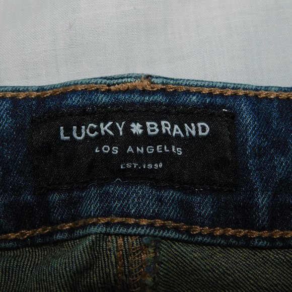 LUCKY BRAND Mens 34 x 32 straight Denim Blue Jeans - Picture 3 of 11